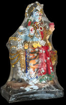 Polyresin Ardhanarishwar Idol, 5x3c7"apx Base Lord Shiva and Goddess Parvati Divine Union Sculpture, Hindu Deity Statue for Home Altar