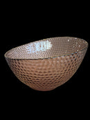 Art Deco Studded Hobnail Glass Luxury Console Centerpiece Bowl
