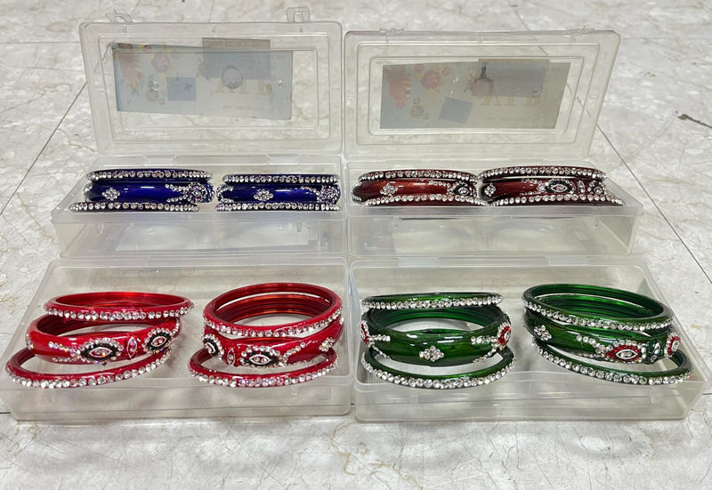 Glass Bangle 2 kada 4 bangle set