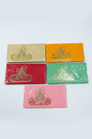 Luxury Dual-Tone Gold Foil Sliding Shagun Envelopes on Textured Paper