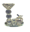 Crystal Flower and Candle Stand