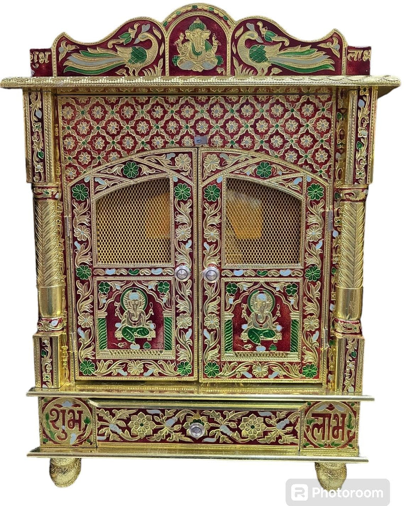 Pooja Mandir GOLDEN MEENA-31 SLH