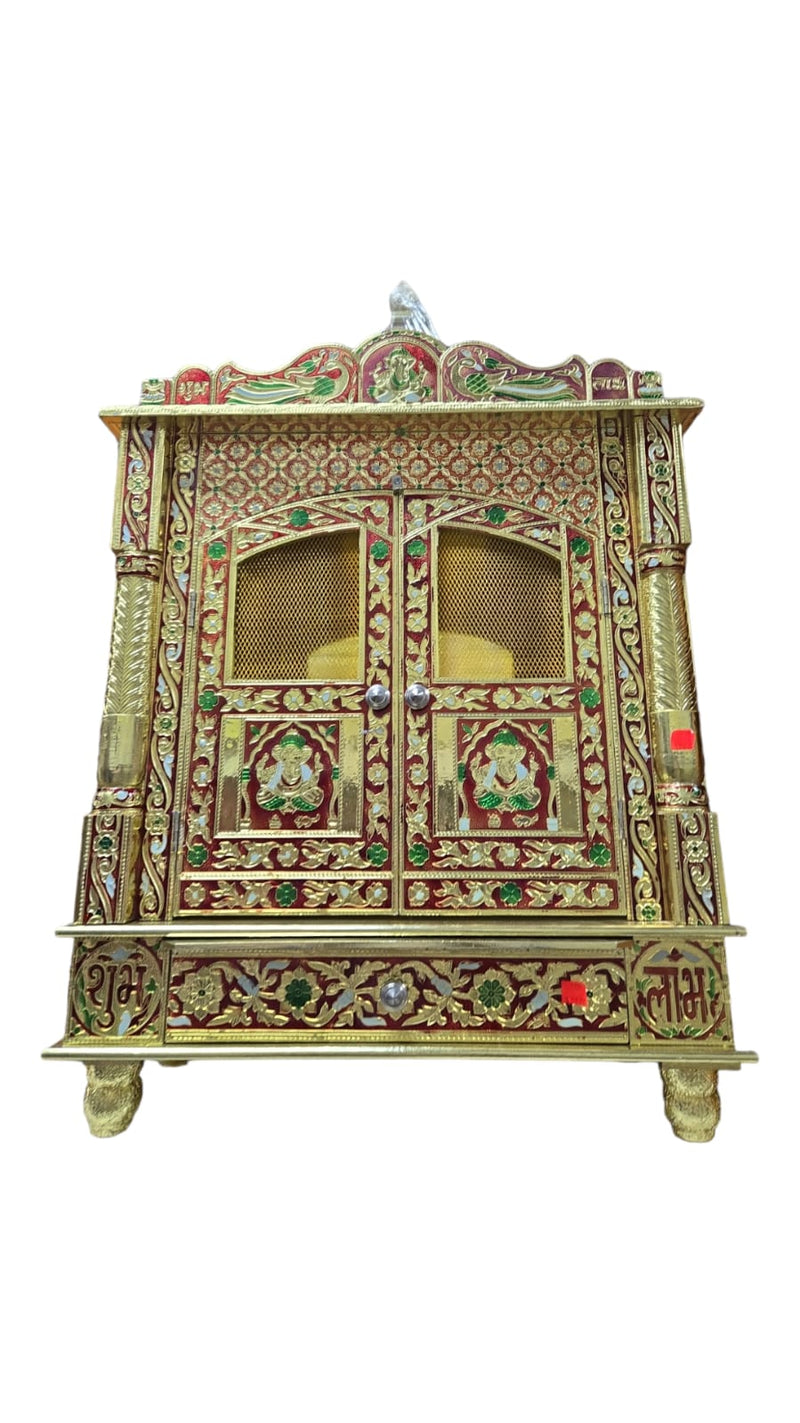 Pooja Mandir GOLDEN MEENA-34 SLH
