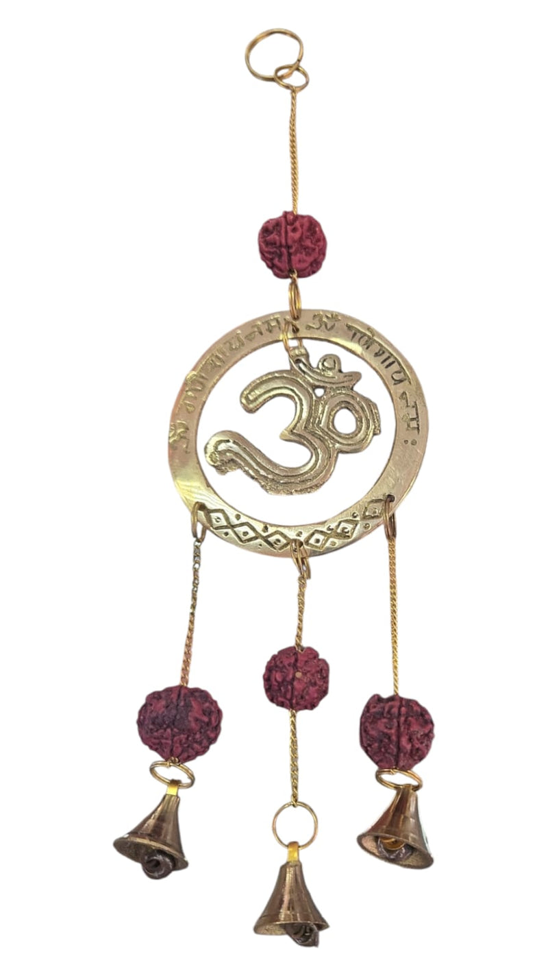 ROUND OM RUDRAKSH WIND CHIME