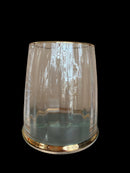 Luxury Gold Band Clear Whiskey Drinking Glass