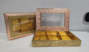 Luxury 10x10" Transparent Top Meenakari Dry Fruit Box