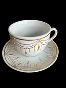Luxury Textured Ceramic Tea Cup and Saucer Set