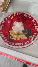Welcome Thali ribbon ,scissor