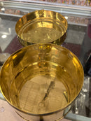 Brass box round small