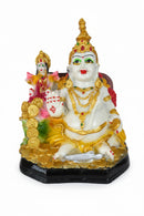 Polyresin Laxmi and Kuber Ji Murti (5x3.5x6.5" apx),Spiritual Blessing for Office & Home Altar