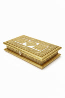 Antique 11x6" Golden Ox Meenakari Dry Fruit Box – Royal Heritage Long Edition