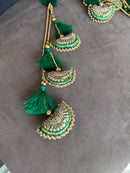 Traditional Multi-Tiered Gota Patti & Tassel Lehenga Latkan