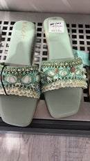 LADIES SANDAL NO 9  SEA GREEN