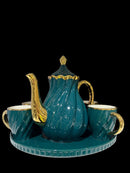 Tea set with revolving tray