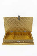 Antique 11x6" Golden Ox Meenakari Dry Fruit Box – Royal Heritage Long Edition