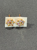 Handcrafted God Ear Top Pair | Elegant Decorative Deity Stud Earrings for Laddu Gopal, Radha Krishna, Mata Rani, and Ganesh Idols (1 Pair)