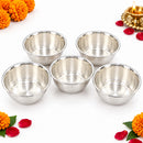 Silver Puja Bowl – Handcrafted Katori for Charanamrit & Temple Rituals