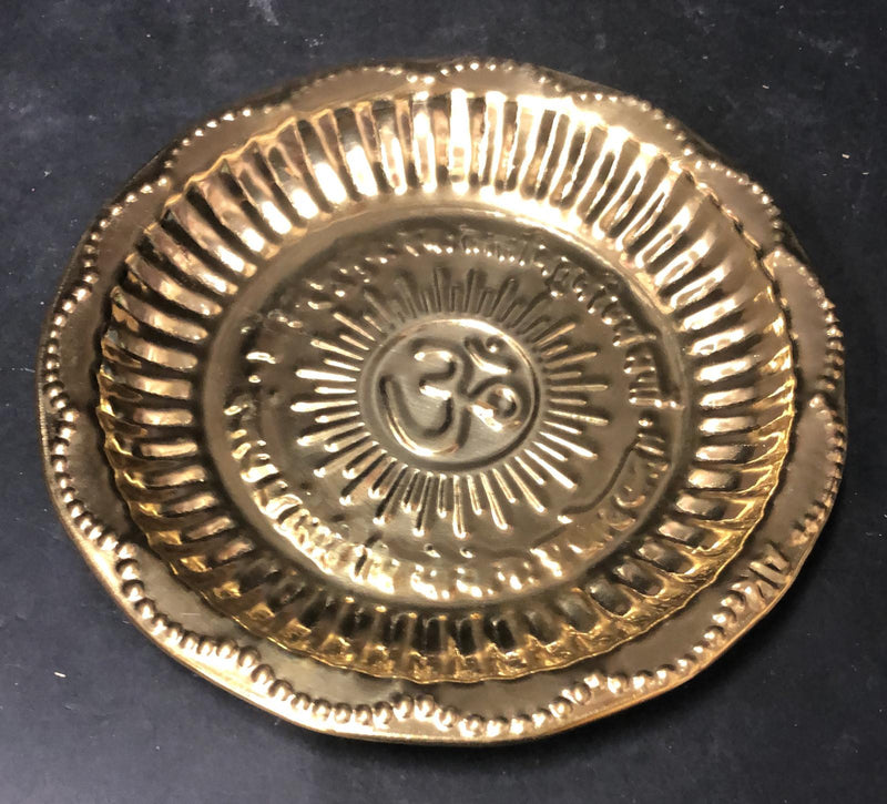 Brass OM  Puja Plate