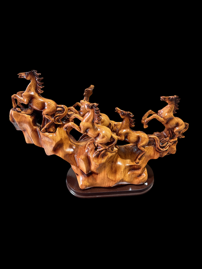 7 Horses Brown Color