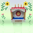 YK-Pooja Mandir BROWN & GOLDEN COLOR EMBOSED