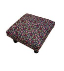 SQUARE PUFFY CHOWKI WOOD LEG 17X17X8