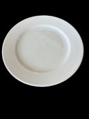 Minimalist White Ceramic Round Dinner Plate - 11"