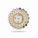 Dpauls Luxury Sunburst Wall Clock with Sparkling Crystal Accents