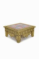 Amboz Wooden Bajot 15x15 Inch – Traditional Pooja Chowki & Decorative Platform