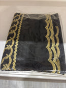 Haguria Black Color Golden Emb