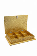 Grand 12x8" Handcrafted Meenakari Dry Fruit Box – Luxury Festive Banquet Platter