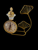 Luxury  Gold Ginkgo Biloba Leaf Table Clock