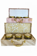 Premium 3-Jar MDF Dry Fruit Gift Box – Heritage Trunk