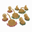 Jhumki Tika Earring Set Golden