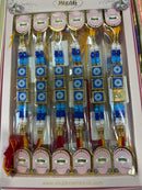 Blue Evil Eye Rakhi for Brother – Premium Handmade Rakhi