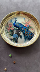 Brass Peacock Mina plate