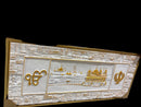 3D Golden Temple Religious Wall Frame – Elegant Spiritual Artwork