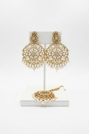 AD Earring & maang Tika