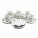 Arko Sparkle Series Opalware Cup & Saucer Set - 12 Pieces (6 Persons)