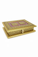 Luxury 9x7" Meenakari Dry Fruit Box – Serene Sky Blue Edition