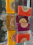 Velvet Clutch With Habdwork butti ,Moti Handle 8x4x1