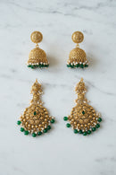Jhumki Tika Earring Set Golden