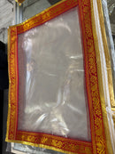 Mehroon Border Saree Cover