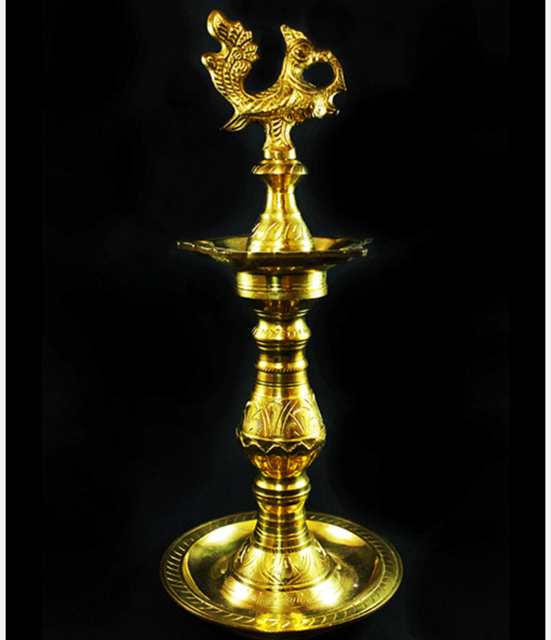 Brass Lamp Kashi Dana Murga Gold color ka-9