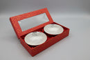 Two German silver bowls in a red decorative box.