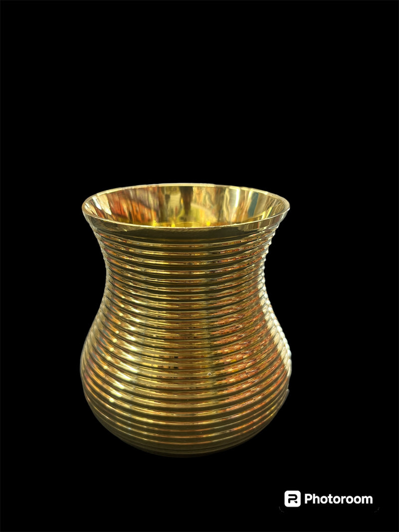 Glass Matki Gold (Brass)
