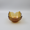 Art Deco Glass Flower Petal Luxury Console Centerpiece Bowl
