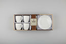 Minimalist White Embossed Ceramic Cup and Saucer Set