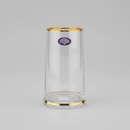 Luxury Gold Band Clear Crystal Style Highball Drinking Glass
