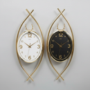 Dpauls Contemporary Elliptical Wall Clock with Crystalline Accents
