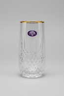 Luxury Diamond Cut Crystal Style Highball Drinking Glass